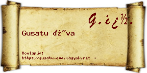 Gusatu Éva névjegykártya
